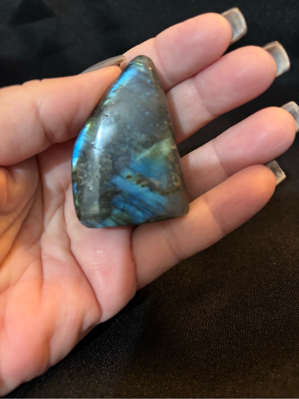 Flashy Labradorite Statement Crystal — Blue-Green Gemstone